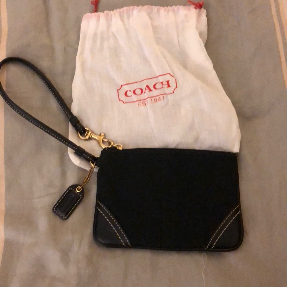 Black coach wristlet